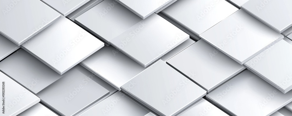 Aufkleber geometric background with isometric blocks and polygon shapes