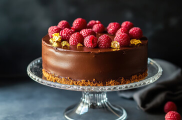 Luxurious Chocolate Mousse Cake with Smooth Chocolate Layer for Decadent Indulgence