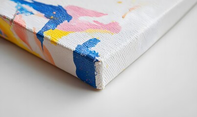 canvas print with close up view of edge print, Generative AI 