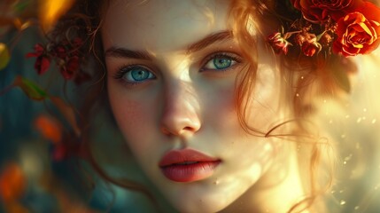 Obraz premium post models with colored eyes