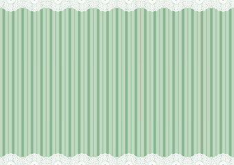 上下レース&times;ストライプ(緑)