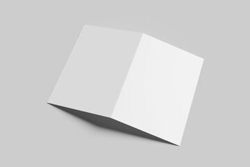 Blank A5 bi-fold brochure for mockup