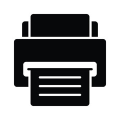 A streamlined printer icon representing printing functionality for documents, images, and more