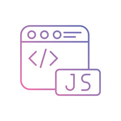 JavaScript vector icon stock illustration