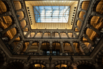 Interior View of the Great Hall of Magna Plaza - Amsterdam, Netherlands