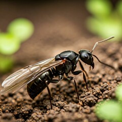 Fototapeta premium Queen of Ants With Wings