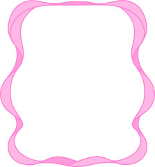 Retro Pink bow ribbon vertical frame