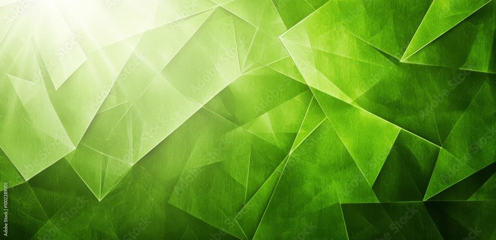 Poster geometric pattern in weathered green on textured background.