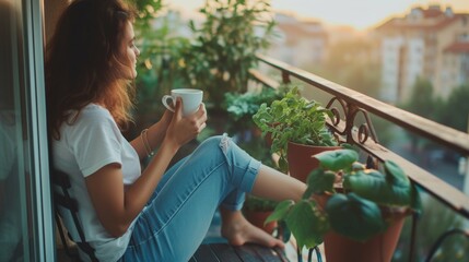 a coffee and a beautiful view