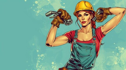 strong women working in heavy and tiring jobs