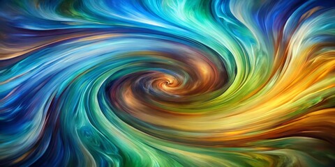 Fototapeta premium Abstract Spiral of Colors A Digital Painting Exploration of Movement and Form