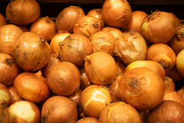 Bawang Bombai or Onion (Allium Cepa Linnaeus), Shopping Concept, Grocery News