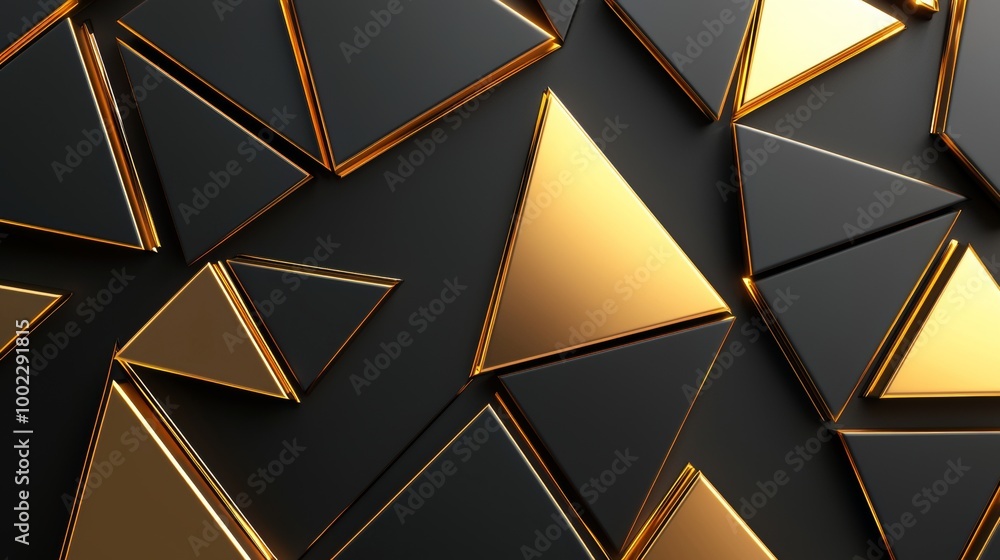 Poster three-dimensional rendering of geometric shapes in various sizes in different colors