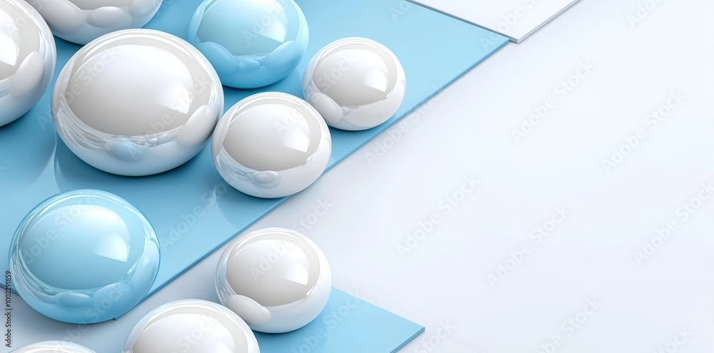 Poster detailed geometric shape isolated on minimalist surface texture. 3d rendering of abstract surface te