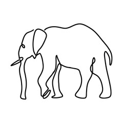 Monoline Wild Animal Hand Drawn Illustration Elements Vector