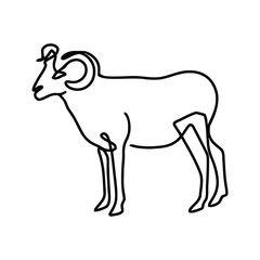 Monoline Wild Animal Hand Drawn Illustration Elements Vector