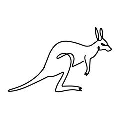 Monoline Wild Animal Hand Drawn Illustration Elements Vector