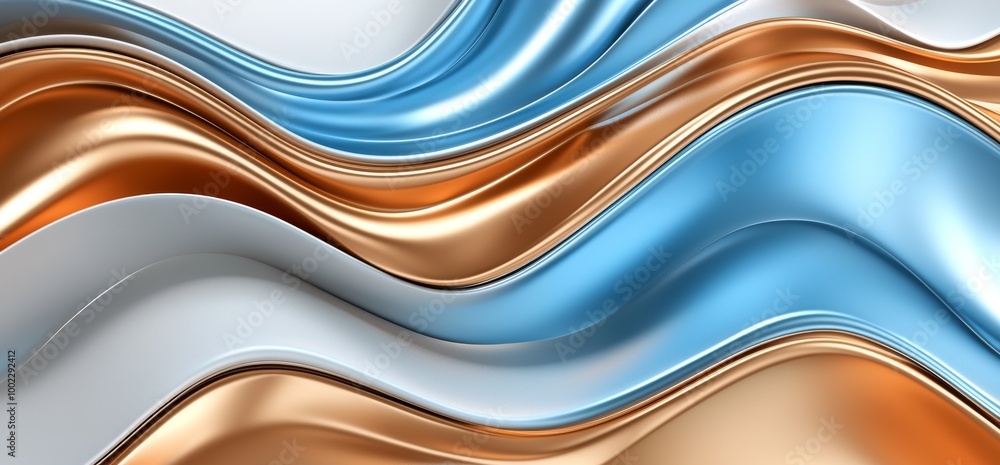 Poster a 3d rendering of twisted lines set on a modern background. illustration of a futuristic shape.