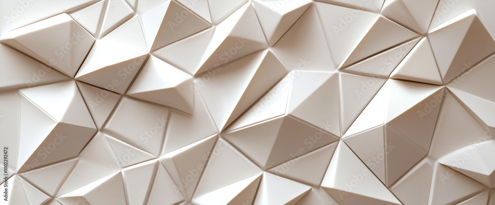 Poster white and beige geometric pattern, creative background or wallpaper surface made of light and shadow