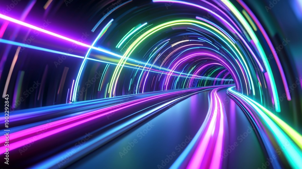 Poster abstract radial lines geometrical background. data flow tunnel. explosion star. motion effect.
