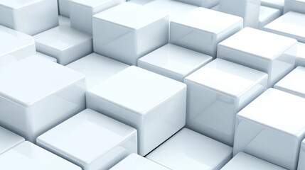 Fototapeta premium The background is a white abstract background with hexagons and triangles in 3D, illustrating in 3D