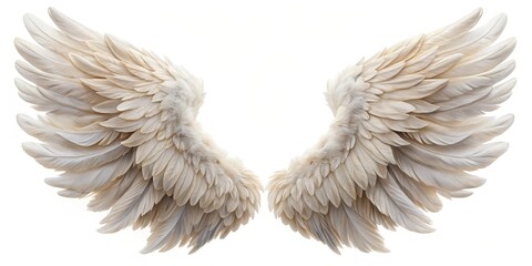 Fototapeta premium Feathered Wings of Hope A Close-Up of Angelic Imagery