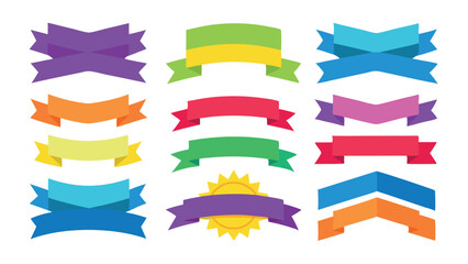 colorful ribbons set