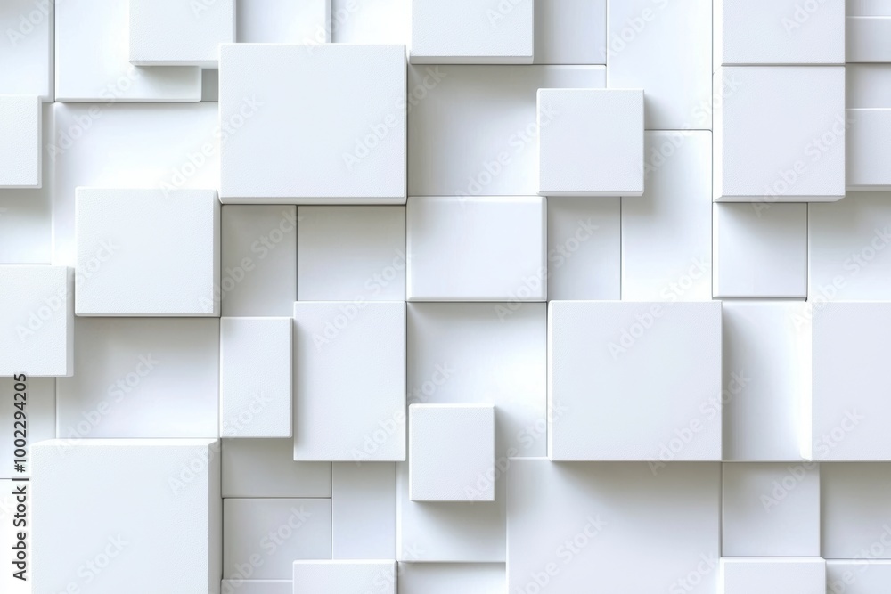 Fototapete futuristic abstract background, 3d rendering, geometric abstract texture of cubes block boxes.