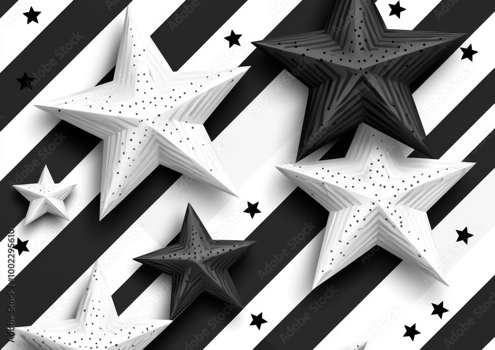 Poster the background contains a halftone pattern filled with black rhombuses, which has a short fade out. 