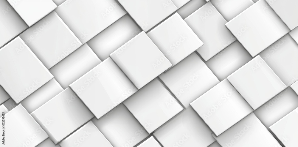Poster decorative geometric pattern with large size triangles in white. random tiles texture. crystal desig