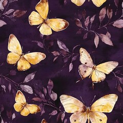 seamless background with butterflies