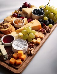 Cheese board with grapes & nuts