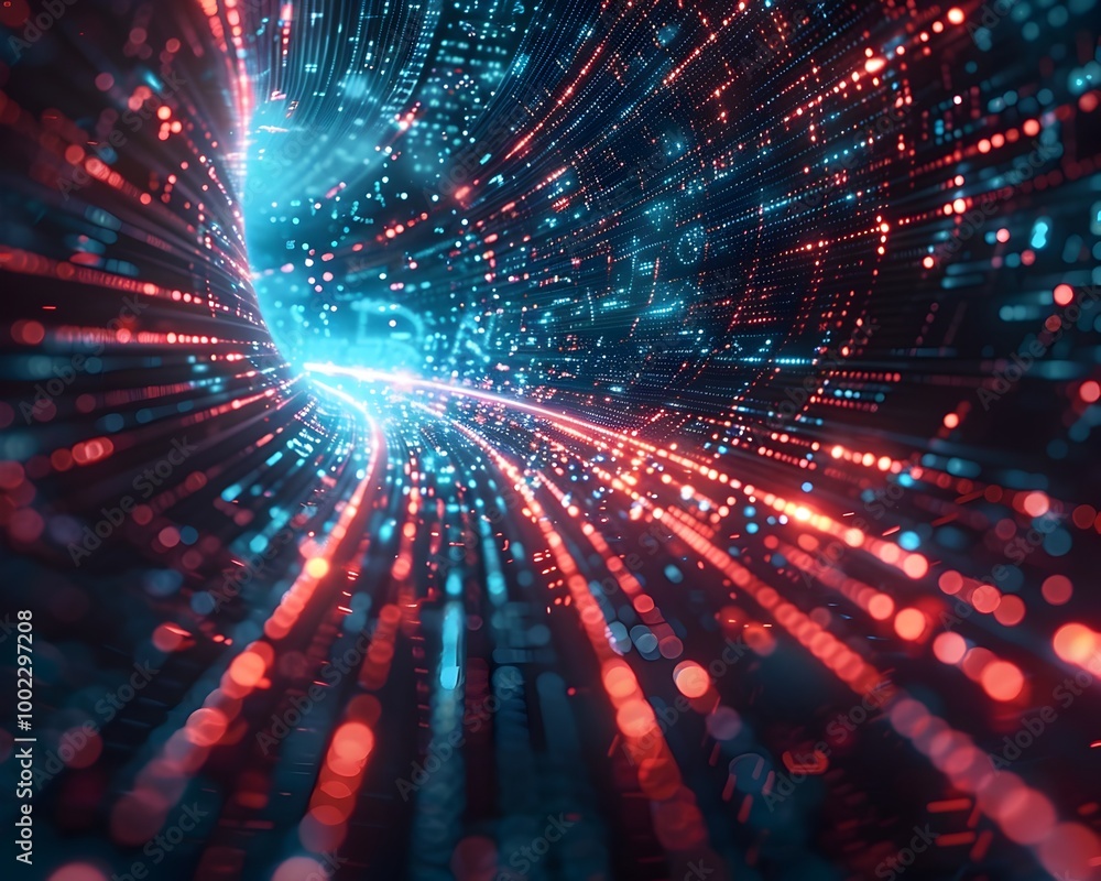 Poster quantum internet powered by secure teleportation visualized entangled light beams and data streams