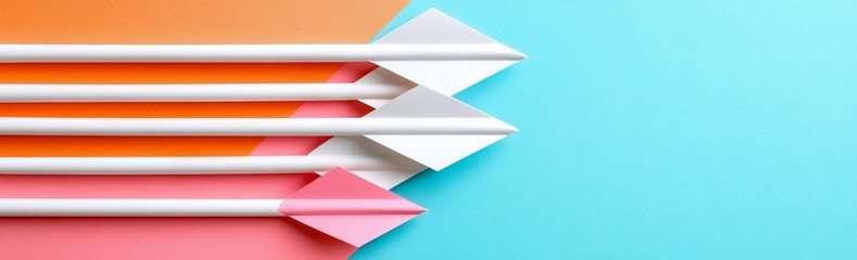 An abstract geometric background with paper corners in multicolored shades.