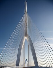 Naklejka premium Modern cable-stayed bridge