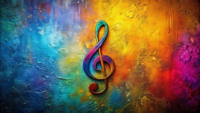 A beautifully crafted c-clef adorns a textured backdrop, embodying the exquisite fusion of musical notation and