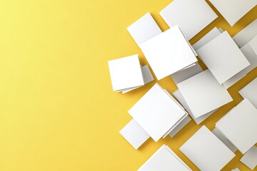 Paper texture with abstract shapes and geometric lines. Top view. Abstract monochrome paper texture with geometric lines and geometric shapes.