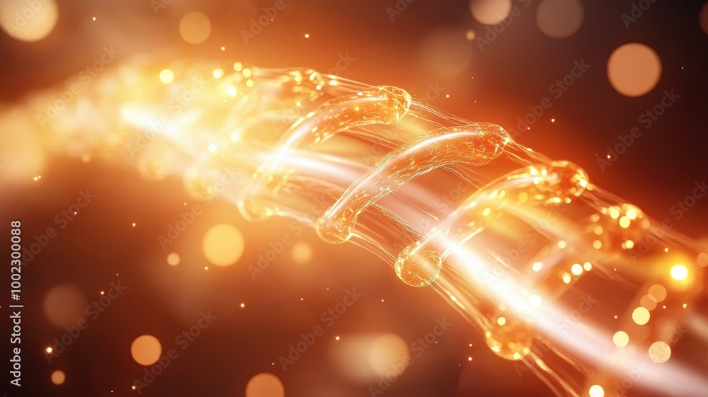 Poster vibrant flow of light and motion in abstract design