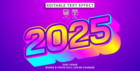 2025 editable graphic text effect