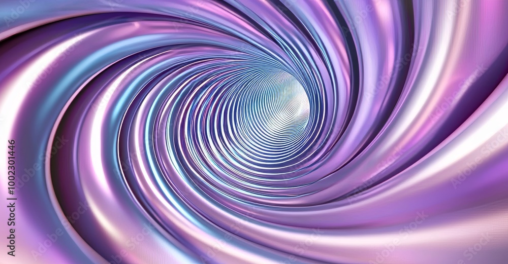 Poster rendering of a futuristic architecture rotating spiral structure in 3d