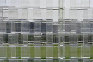 Glass brick wall - abstract background