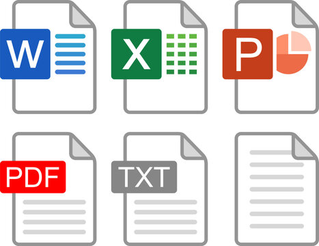 数種のファイルのアイコンセット