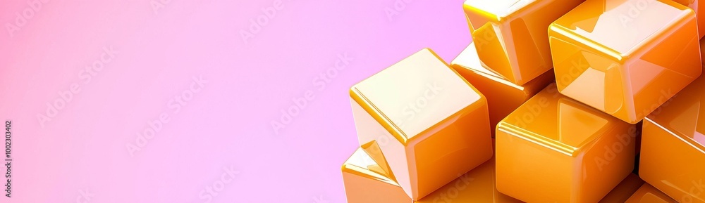 Poster this is an abstract geometric pattern with an orange yellow pink color scheme. it has a colorful bac