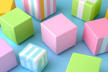 Obraz premium Stock Illustration of Geometric Lines in Colors.