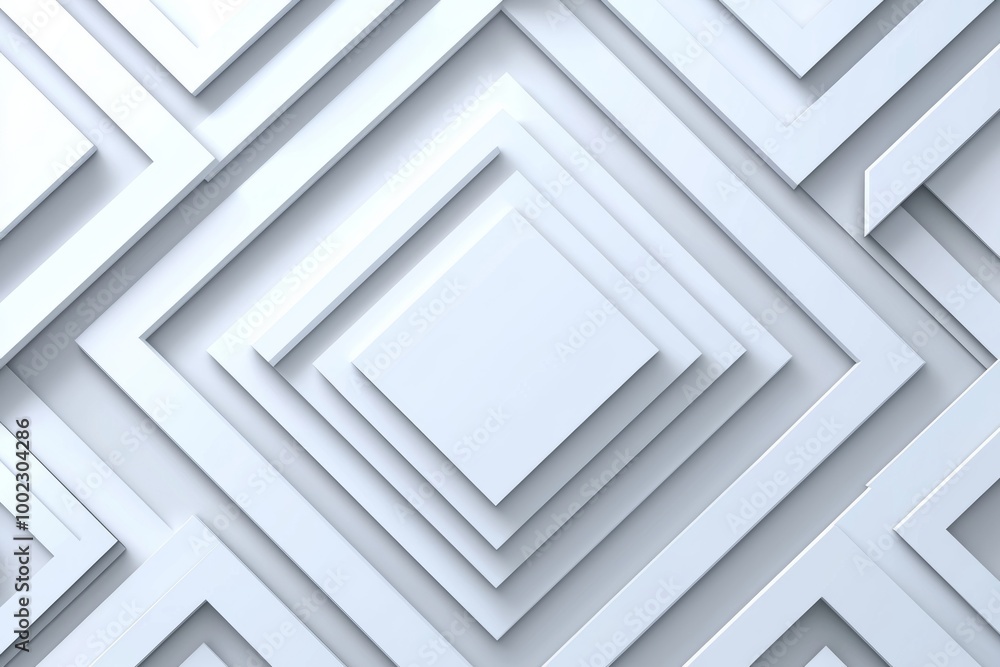 Aufkleber an abstract geometric 3d rendering of a square with parts rotating in a spiral. this pattern would m