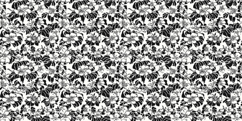 Hawaii pattern with tropical-themed, island illustrations. Background seamless pattern.