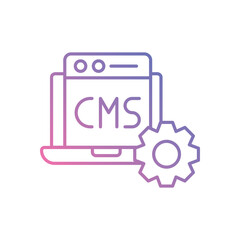 CMS vector icon stock illustration