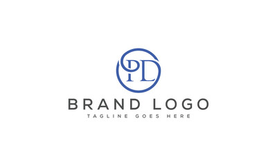 letter PD logo design vector template design for brand.