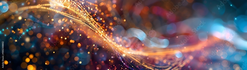 Poster quantum internet visualizing data superposition and connectivity