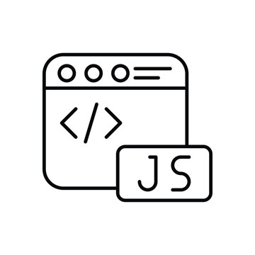 JavaScript vector icon stock illustration
